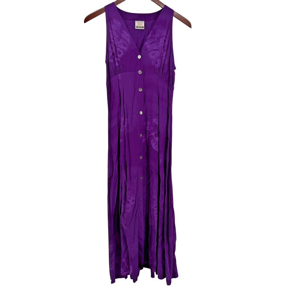 Taboo‎ Hawaii Button Front Maxi Dress 1